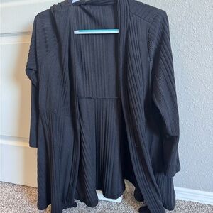 Black Ribbed Women's Sweater